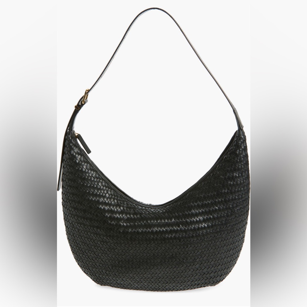 Madewell Black Woven Leather Bag